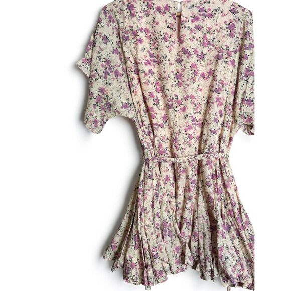 TALULAH Belted Coquette Glam Floral Bouquet‎ Print Swing Mini Dress Sz Medium - Picture 3 of 7